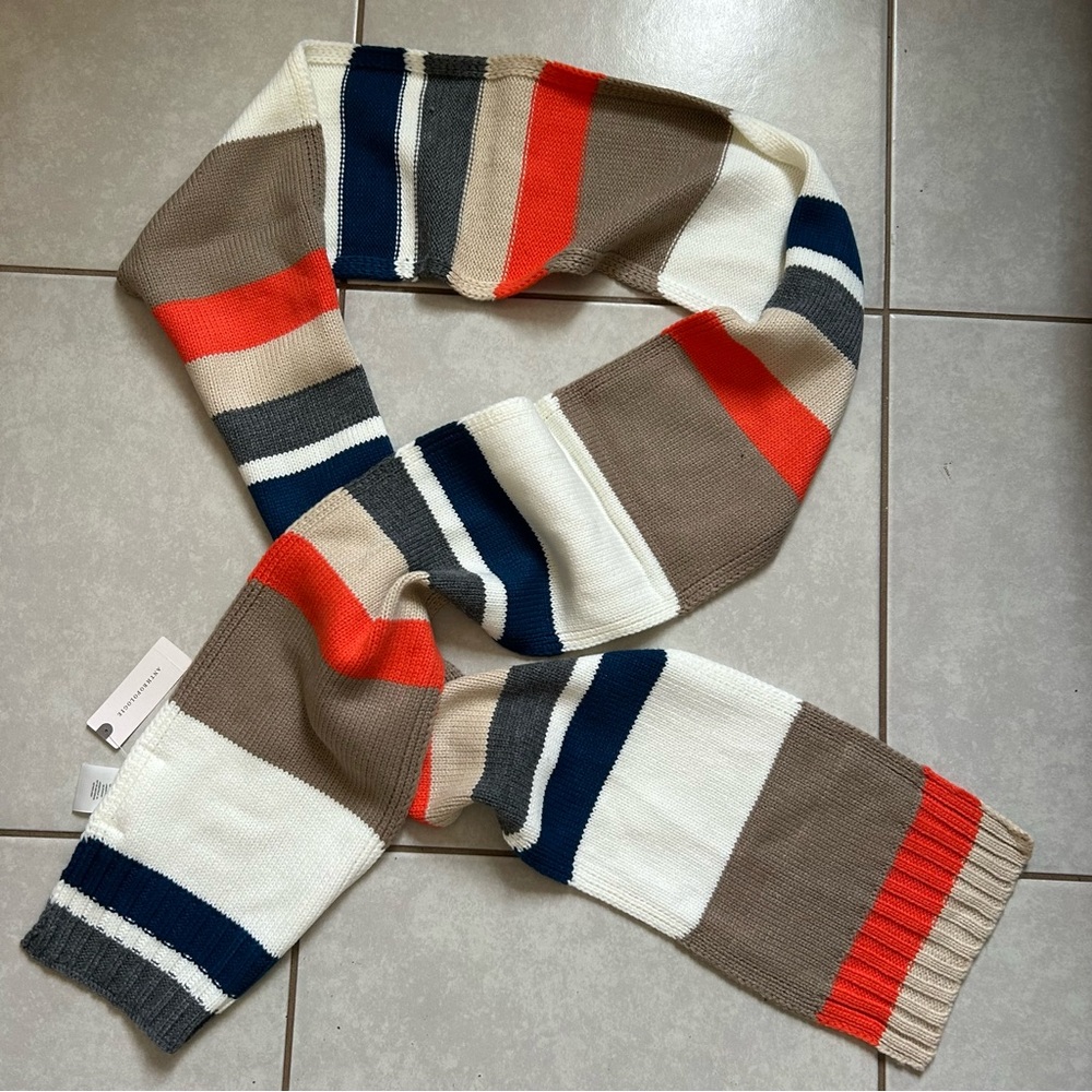 Anthropologie striped knit scarf in multicolor
